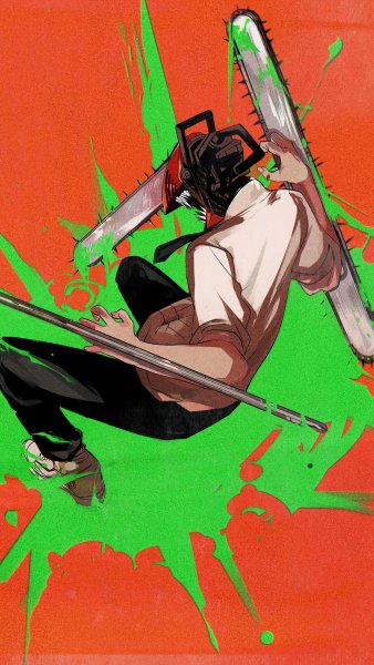 Человек бензопила Пауэр Манга