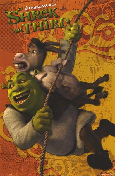 Шрэк третий мультфильм 2007 Постер