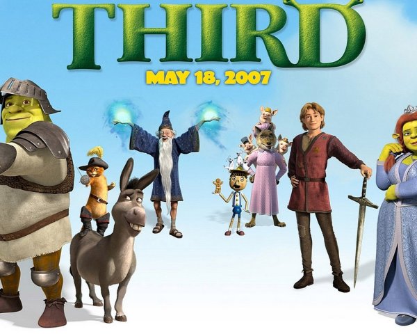 Шрэк третий мультфильм 2007 Постер