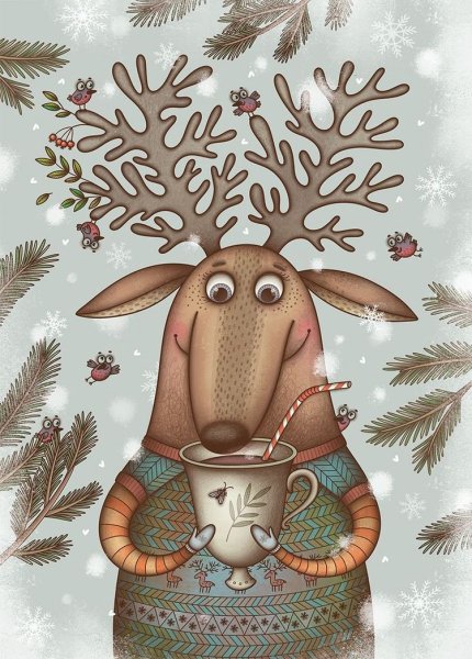 Дизайнерские новогодние плакаты