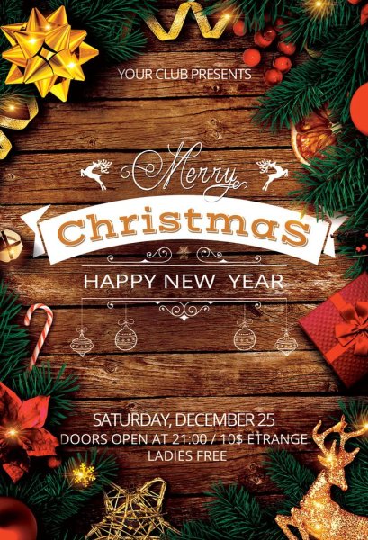 Новогодний флаер