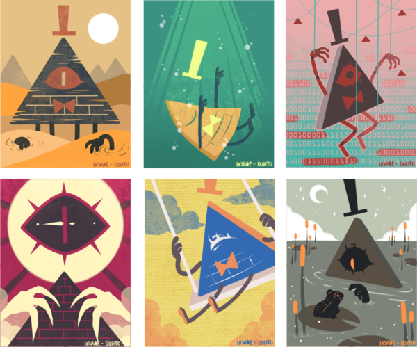 Постер Гравити Фолз Билл шифр