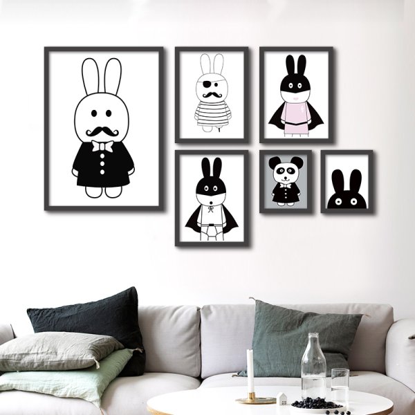 Плакаты в комнату черно белые