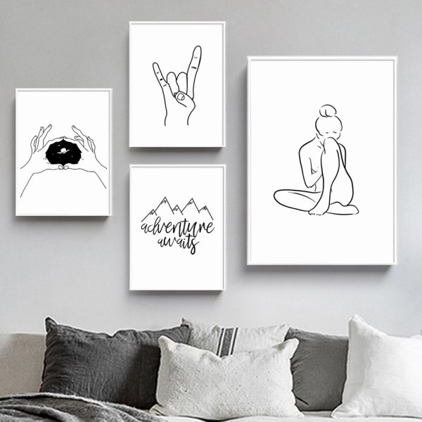 Чёрно-белые постеры на стену