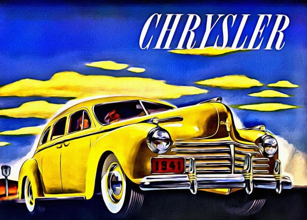 Ретро плакаты автомобилей