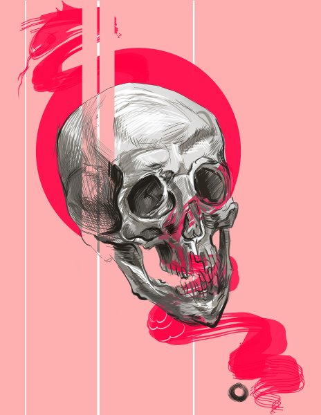 Плакат с черепом