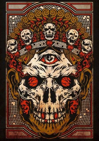 Череп для принта