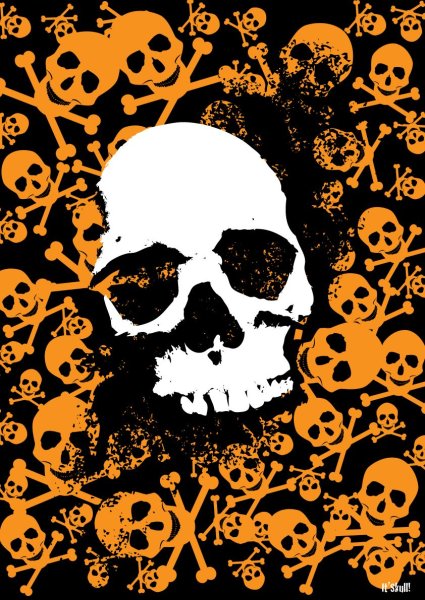 Череп человека плакат