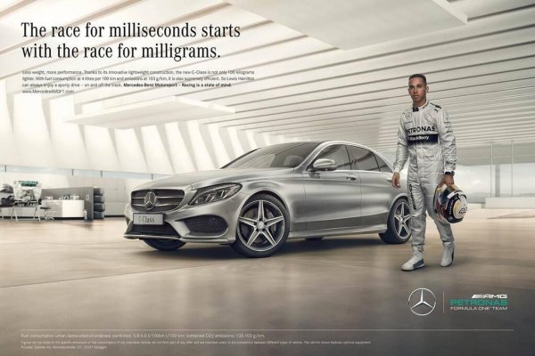 Mercedes Benz ads poster