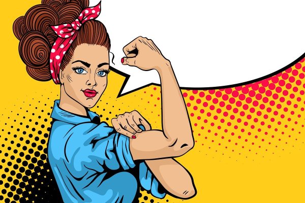 Открытка в стиле поп арт