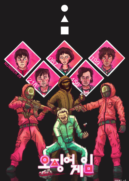 Плакат из игры в кальмара