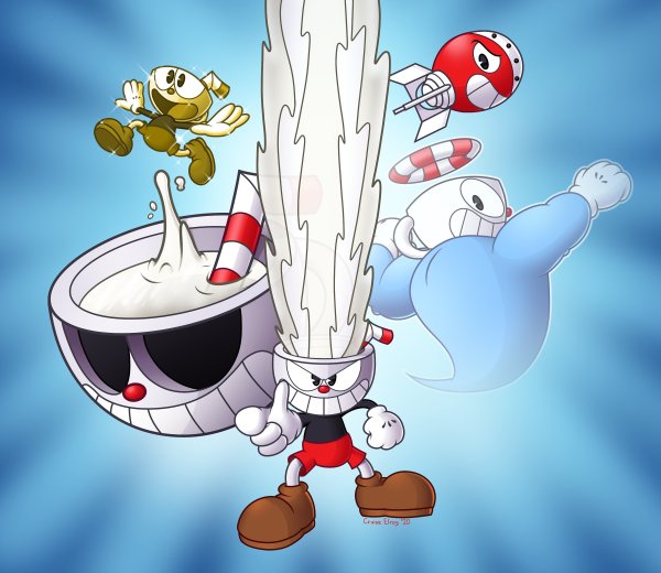 Артбук мир игры Cuphead