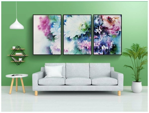 Цветы акварель