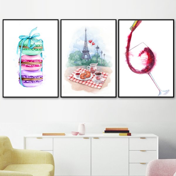 Акварель на белом фоне