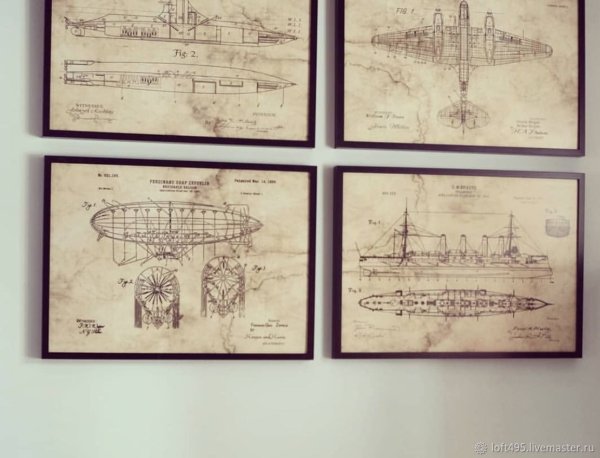 Постеры в виде чертежей