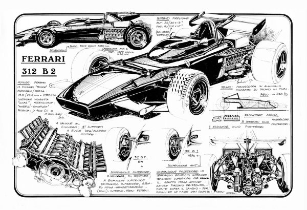 Чертеж старинного велосипеда