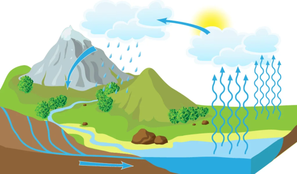 Круговорот воды в природе плакат для детей