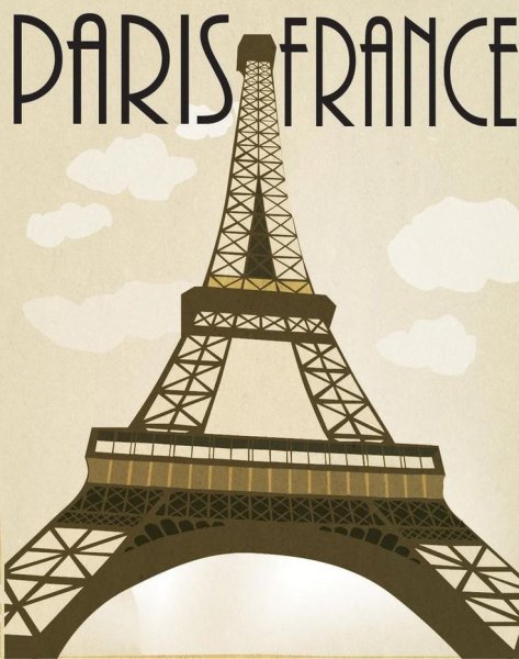 Париж плакат