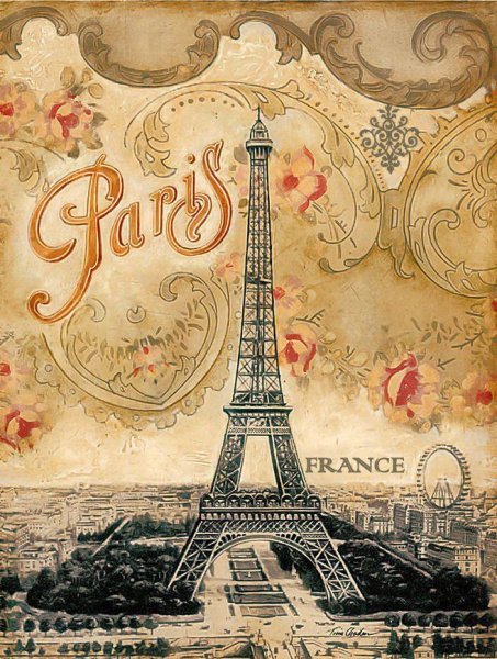 Париж для декупажа