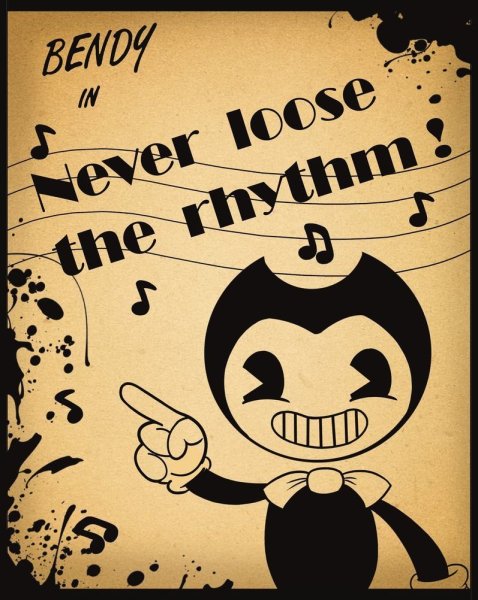 Bendy and the Ink Machine плакат с БЕНДИ