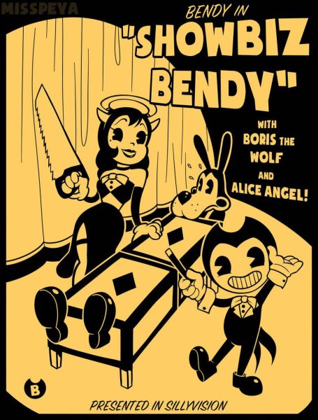 Bendy and the Ink Machine плакат с БЕНДИ