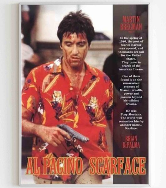 Лицо со шрамом 1983 Постер