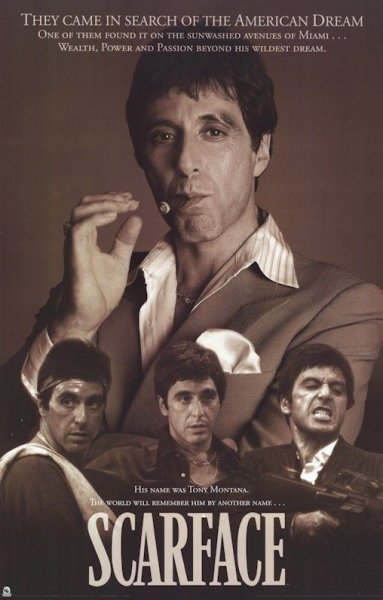 Лицо со шрамом фильм 1983 Постер