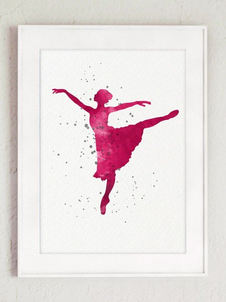 Балерина картина черно белая