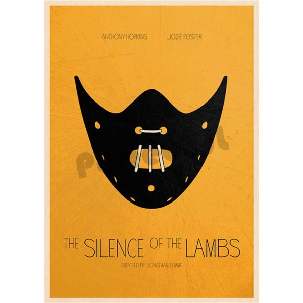 Молчание ягнят минималистический Постер