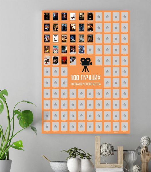 Плакат 100 фильмов