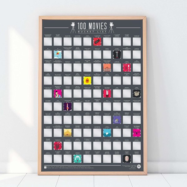 Скретч-Постер 100 movies Bucket list