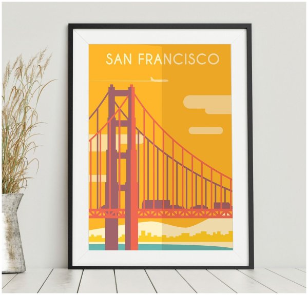 Постеры в рамках с городами