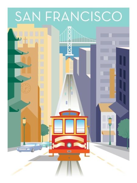 Сан Франциско Travel poster
