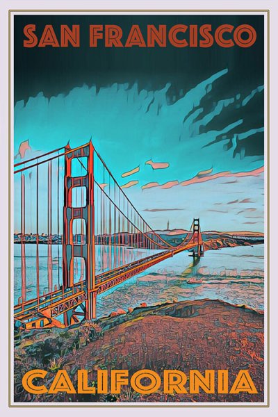 Сан Франциско Travel poster