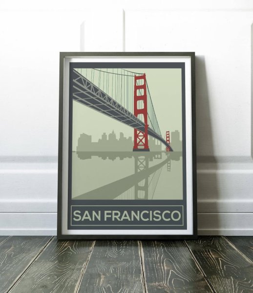 Сан Франциско Travel poster