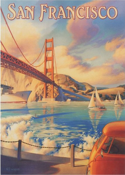 Сан Франциско Travel poster