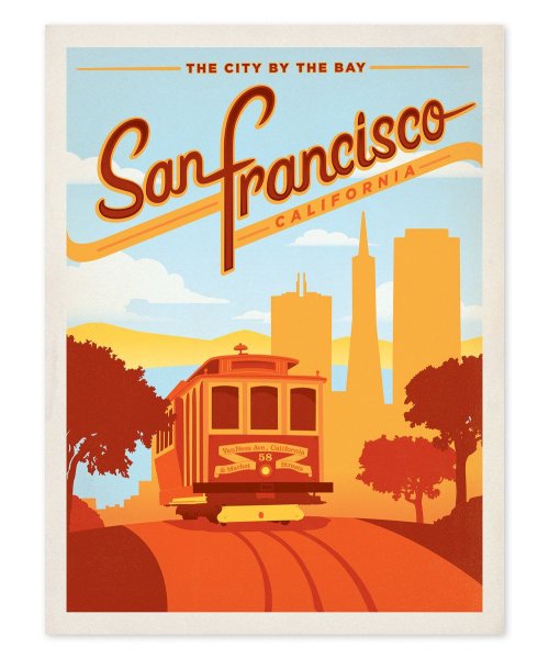 Golden Bridge профиль Travel poster