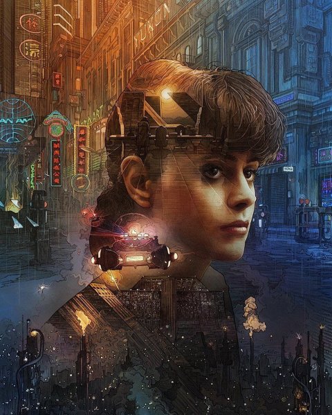 Бегущий по лезвию фильм 1982 Постер