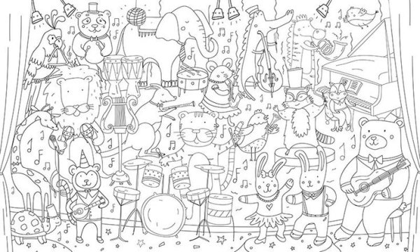 Постеры для раскрашивания