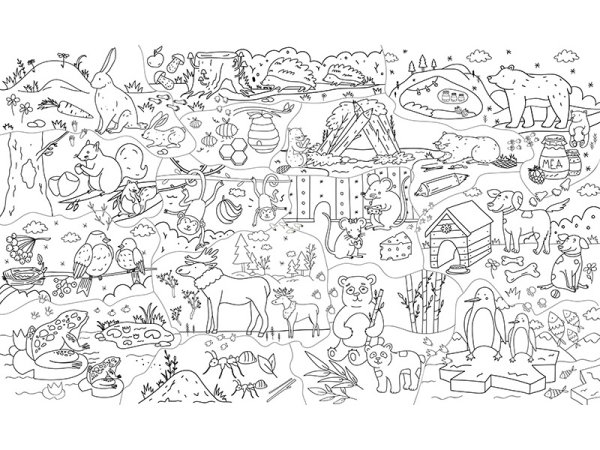 Большой плакат раскраска