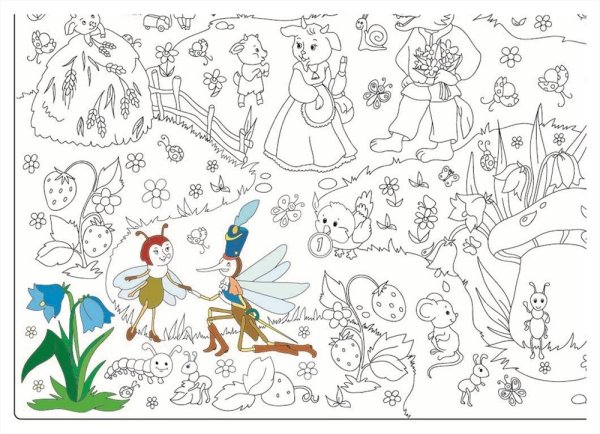 Раскраска у сказки в гостях