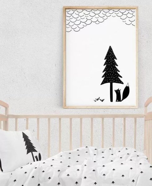 Новогодние постеры в скандинавском стиле