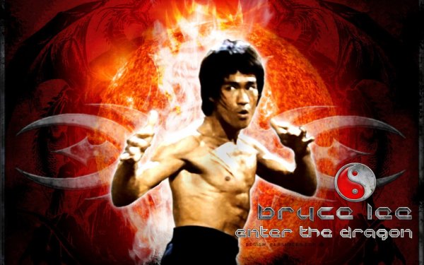 Плакат Брюс ли в перчатках