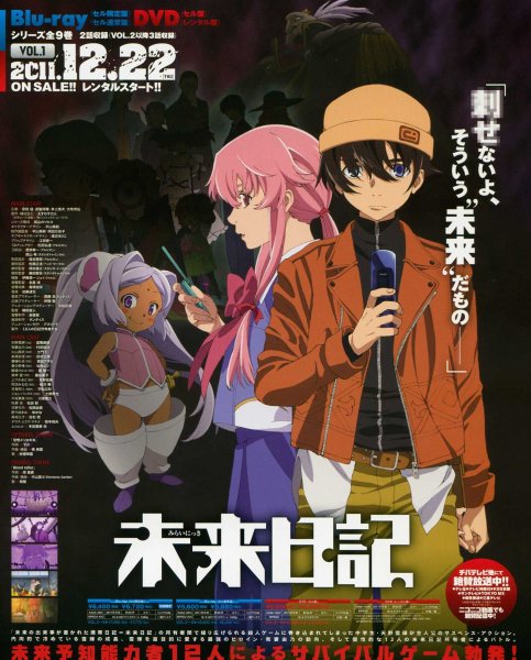 Дневник будущего аниме Постер