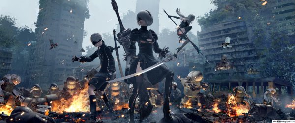 NIER Automata пейзажи