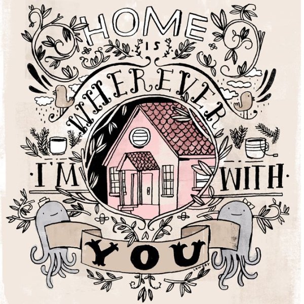 Постер леттеринг Home Sweet Home