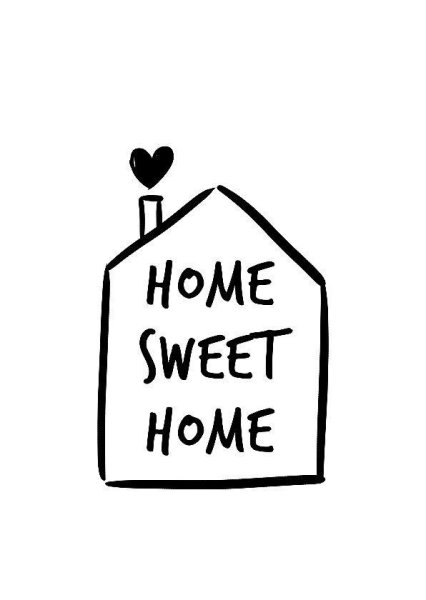 Надпись Home трафарет