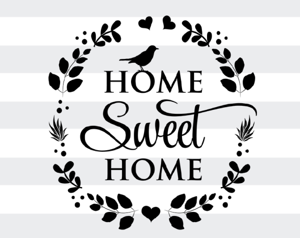 Трафарет надписи дом