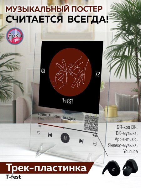 Трек Постер на стекле