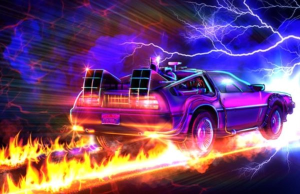 Делориан машина времени арт